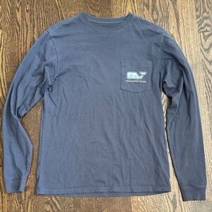 Vineyard Vines Men's Navy Long Sleeve Tee